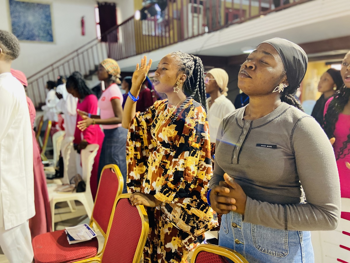 Worshippers gathered during a Selfless City service